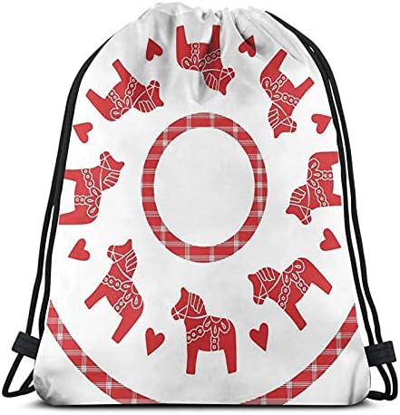İpli Çanta kuru ıslak sırt çantası su geçirmez Tote Havuzu plaj seyahat spor çantaları Dala At İsveç halk sanat