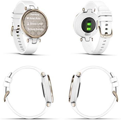 Garmin Lily Kadın Fitness Klasik Smartwatch Wearable4U Güç Bankası Paketi ile (Paloma İtalyan Deri Bantlı Koyu Bronz Çerçeve)