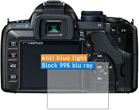 Vaxson 3-Pack Anti Mavi ışık Ekran Koruyucu, OLYMPUS dijital SLR kamera ile uyumlu E-520 TPU Film Koruyucular Sticker [Değil