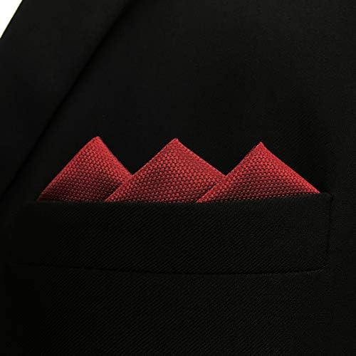 SHLAX & KANAT Düz Renk Kırmızı Bordo Düğün İpek Kravatlar Erkekler için Klasik Kravatlar