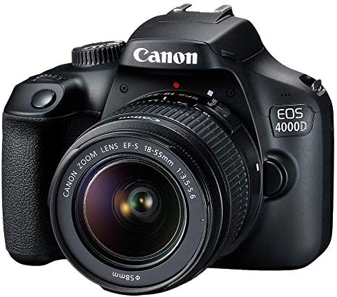 Canon EOS 4000D / T100 EF-S 18-55mm Lensli DSLR Fotoğraf Makinesi, SanDisk 128GB Hafıza Kartı, Tripod, Flaş, Sırt Çantası + ZeeTech
