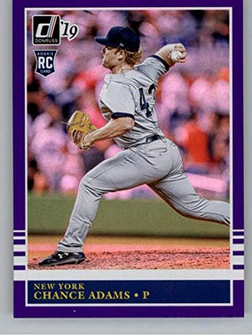 2019 Donruss Holo Mor Beyzbol 240 Şans Adams New York Yankees Retro 1985 Resmi MLB Ticaret Kartı Panini