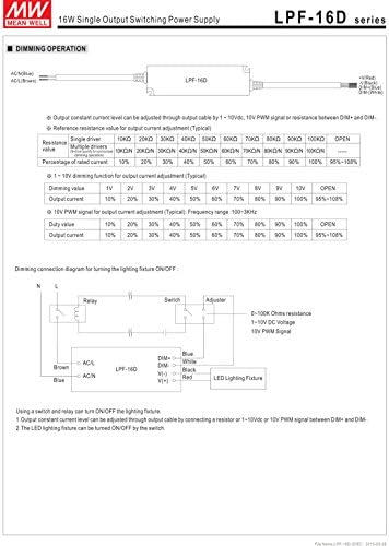 [PowerNex] Ortalama Kuyu LPF-16D-42 42 V 0.39 A 16.38 W Tek Çıkış Anahtarlama PFC ile LED Güç Kaynağı
