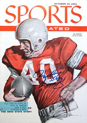 Howard Hopalong Cassady OHİO STATE BUCKEYES HEİSMAN imzalı Sports Illustrated dergisi 10/24/55