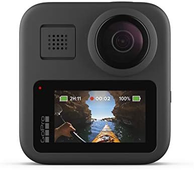 GoPro MAX — Dokunmatik Ekranlı Su Geçirmez 360 + Geleneksel Kamera Küresel 5. 6K30 HD Video 16.6 MP 360 Fotoğraf 1080p Canlı