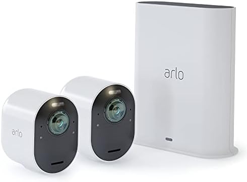 Arlo Ultra 2 Spot Kamera - 2 Kamera Güvenlik Sistemi - Kablosuz, 4K Video ve HDR, Renkli Gece Görüşü, 2 Yönlü Ses, Kablosuz,