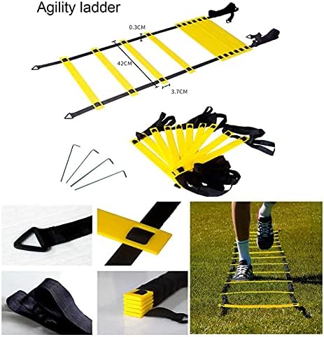 YiToPus Spor Hız ve Çeviklik Eğitim Seti / Merdiven,24 Koni, 5 Direnç Bandı ve 4 Engel İçerir / Sporcular için / Futbol, Futbol