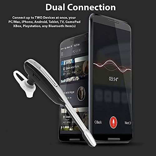 Tek Styz Kulaklık ile Uyumlu Apple iPhone 8 s Kulak Kablosuz Bluetooth Gürültü Iptal Kulaklık (Siyah / Gümüş)