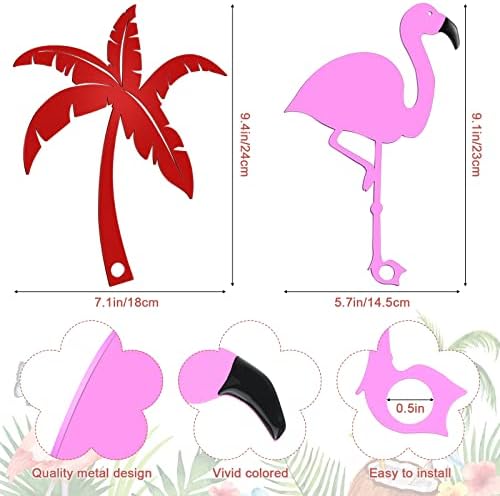 2 Parça için Posta Kutusu Bayrakları Flamingo Hindistan Cevizi Ağacı Posta Kutusu Yedek Bayrakları Yol Kenarında Posta Kutusu