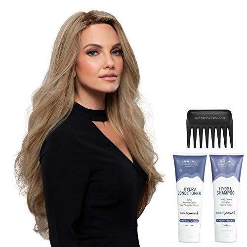 Paket - 5 Ürün: Jon Renau'dan Kim Remy İnsan Saçı, Christy'nin Perukları Soru-Cevap Kitapçığı, BeautiMark Hydra Şampuan ve Saç