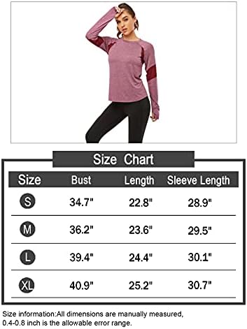 Zentrex kadın Egzersiz Gömlek Uzun Kollu Koşu Yoga Atletik T-Shirt Activewear ile Başparmak Delik
