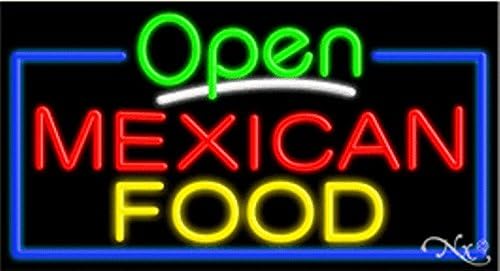 Meksika Yemekleri Açık El İşi Enerji Verimli Glasstube Neon Tabelaları