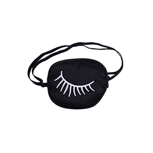1 ADET Siyah Ipek Vatka Göz Parçası Gölgeleme Ayarlanabilir Tek göz bandı Şaşılık Düzeltilmiş Ambliyopi Sünger Göz Macunu Görsel