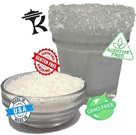 Snowy River Clear Cocktail Sugar-Kosher Sertifikalı Doğal Berrak Kokteyl Rimmer (1 lb, Orta Kristal)