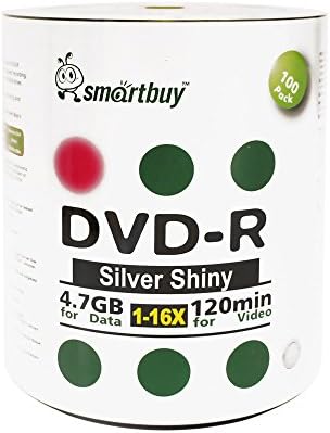 Smartbuy 6000-disk 4.7 gb / 120 dak 16x DVD-R Parlak Gümüş Boş Veri Kaydedilebilir Medya Diski