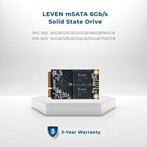 LEVEN mSATA SSD 64 GB 3D NAND TLC SATA III 6 Gb/ s, mSATA (30x50.9mm) Dahili Katı Hal Sürücü - Masaüstü PC Laptop ile uyumlu