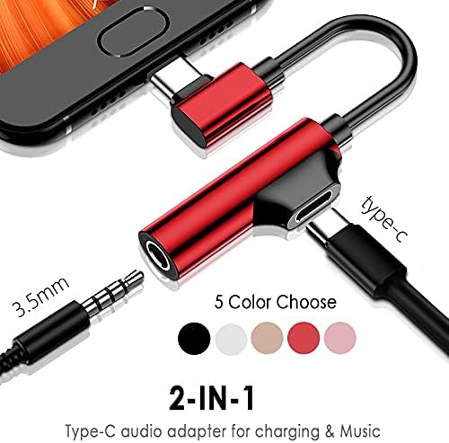 FYZBXTS USB Tip C için 3.5 mm Jack TypeC Ses Splitter Kulaklık Kablosu Kulaklık Aux 3.5 Adaptörü Şarj Destek Şarj Şarkı Çağrı