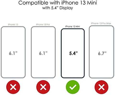 Distinctİnk Clear Shockproof Hybrid Case for iPhone 13 Mini (5.4 Ekran) - TPU Tampon, Akrilik Sırt, Temperli Cam Ekran Koruyucu-Hemşire