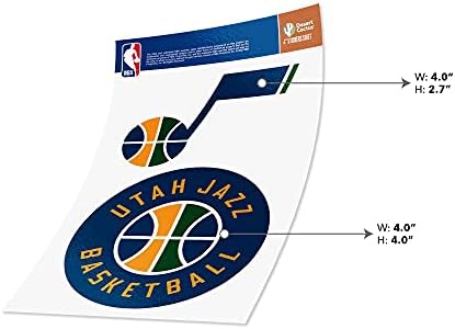 Utah Caz NBA Resmi Lisanslı Sticker Vinil Çıkartması Dizüstü Su Şişesi Araba Karalama Defteri (4 İnç)