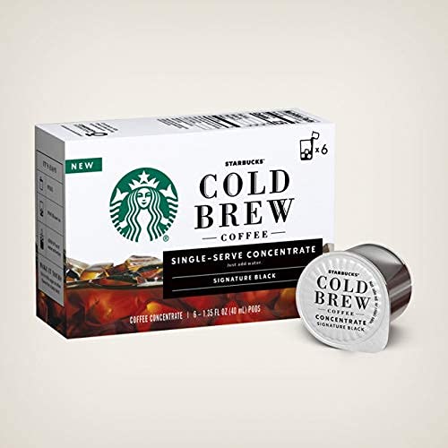 Starbucks Soğuk Demleme Tek Servis Kahve Konsantresi Kapsülleri (6 sayım kutusu) (İmza Siyahı)