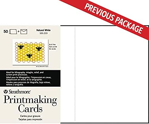 Strathmore (105-233 STR-105-233 Zarf (50 Paket), 50 Kart ve Zarflarla Dolu Baskı Kartları