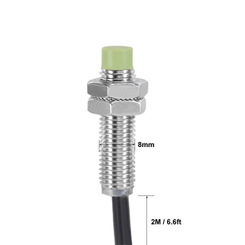 uxcell 2mm Endüktif Yakınlık Sensörü Anahtarı Dedektörü NPN HIÇBIR DC 12-24 V 200mA 3-Wire PR08-2-DN için 3D Yazıcı Probe Yatak
