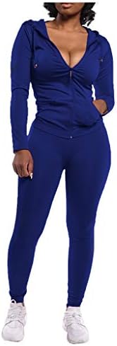 aıhıhe Bayan Iki Parçalı Kıyafetler Setleri Eşofman Set Uzun Kollu Hoodies Kapüşonlu Sweatshirt + Pantolon Koşu Takım Elbise