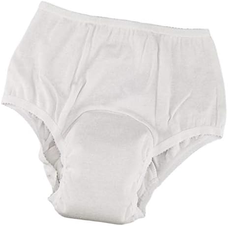 Milageto Kadın Yıkanabilir İnkontinans Yardım Külot İnkontinans Bezi Pantolon Bezi Pantolon-Beyaz XL
