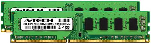 A-Tech 4 GB (2x2 GB) RAM için Intel Anakart DH61ZE | DDR3 1333 MHz DIMM PC3 - 10600 240-Pin Olmayan ECC UDIMM Bellek Yükseltme