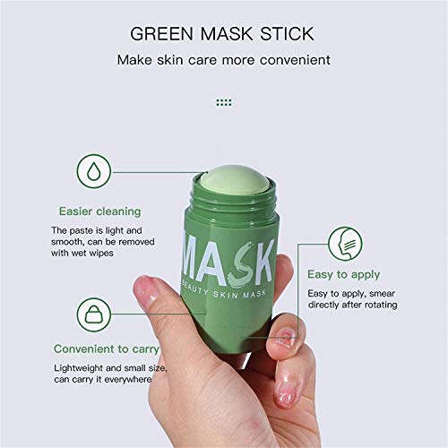 FLİPNEX Yeşil Çay Yüz Çamur Maskesi Yağ Kontrolü Nemlendirici siyah nokta Rahatlatmak Yeşil Çay Katı Ince Kil Sopa Temiz gözenekleri
