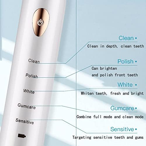 XXSC Elektrikli Diş Fırçası, Yüksek Frekanslı Titreşimli Diş Fırçası, Beyaz Elektrikli Diş Fırçası, USB Şarj