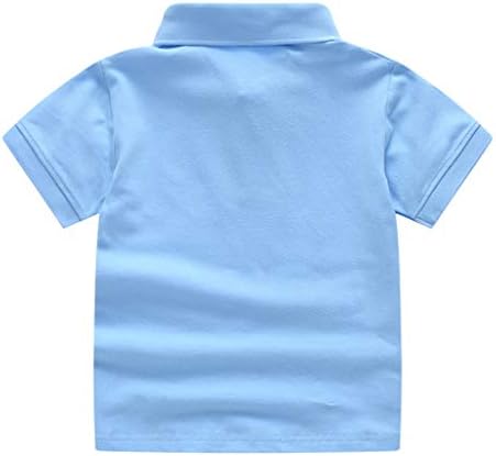 Bebek Unisex Gömlek, Fineser Yürüyor Çocuk Bebek Kız Erkek Kısa Kollu Düğme Up Yaka Klasik Katı T-Shirt Tee Tops 1-6Y