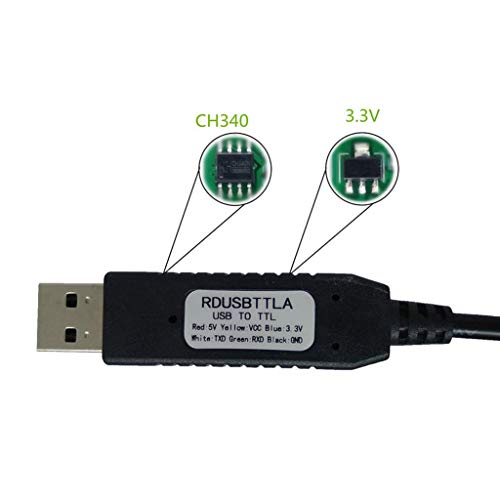gazechimp USB TTL Seri 3.3 V Adaptör Kablosu TX RX Sinyal içinwindows 10/8/7 XP Vista