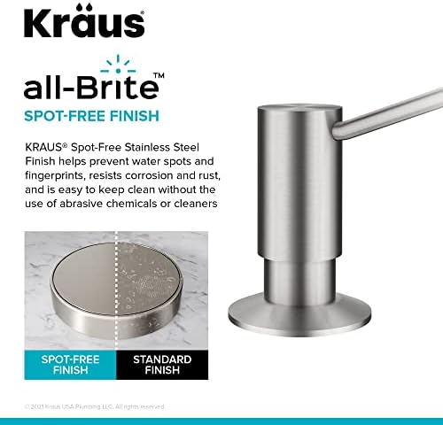 Kraus KSD-41SFS Dispencer Mutfak Sabunu ve Losyon Dispenseri, Lekesiz Paslanmaz Çelik