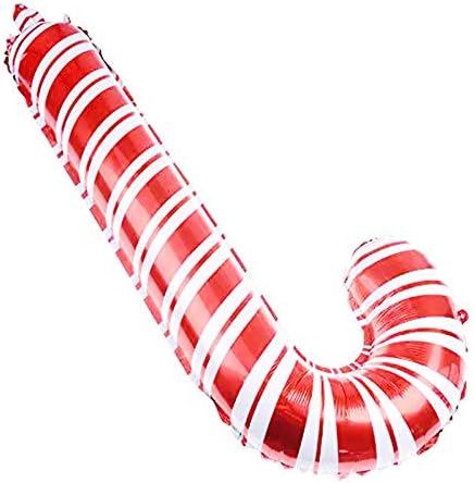 Soochat Noel Şeker Kamışı Folyo Balonlar Merry Christmas Balon Noel Ev Partisi Dekorasyon için 6 Adet