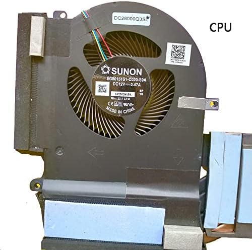 CPU GPU Soğutma Fanı Soğutucu Değiştirme yedekleri ile Alienware AREA-51M R2 M51R2 PN 067X3P ile uyumlu (Renk: CPU Fanı)