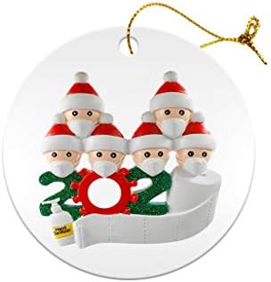 Qınnyo Noel Süslemeleri 2020 Yeni Noel Ağacı DIY Süslemeleri Işıklı Kolye Meçhul Yaşlı Adam askı süsleri Aile Kiti (AWooden-b)