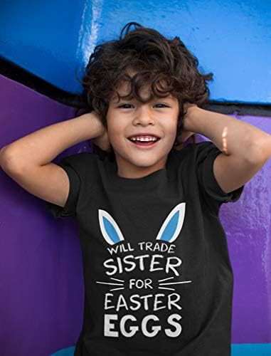 Paskalya Yumurtaları için ticaret Kardeş Komik Kardeşler Paskalya Yürümeye Başlayan/Bebek Çocuk T-Shirt