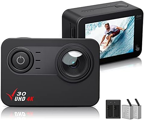 Eylem Kamera 4 K 30FPS Ultra HD 100FT Su Geçirmez Kamera Dokunmatik Ekran Ayarlanabilir Geniş Açı PC Webcam WiFi Spor Kamera