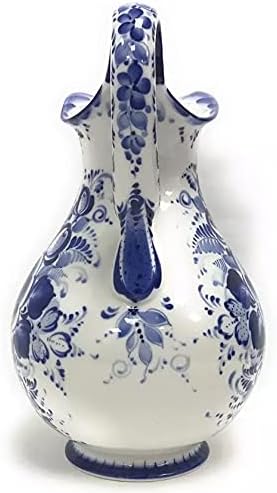 Porselen Sürahi, Kremalı Sürahi Boyunda 84,54 fl oz (2500 ml ) Beyaz ve Mavi renk Rus Gzhel sanatı süt ve herhangi bir içecek
