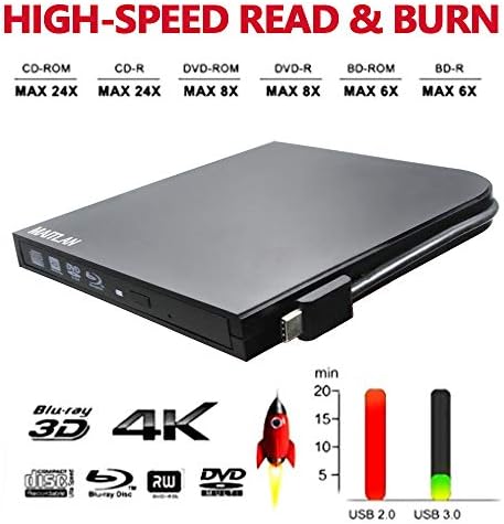 Ultra Ince USB-C Harici 4 K UHD 3D Blu-ray Oynatıcı, çift Katmanlı 6X BD-R DL M-Disk DVD+-R Brülör ıçin Lenovo Yoga Kitap Vook