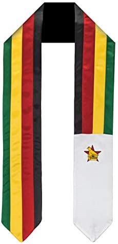 Zimbabve Bayrağı Mezuniyet Kanat / Yurtdışında Uluslararası Çalışma Çaldı Yetişkin Unisex