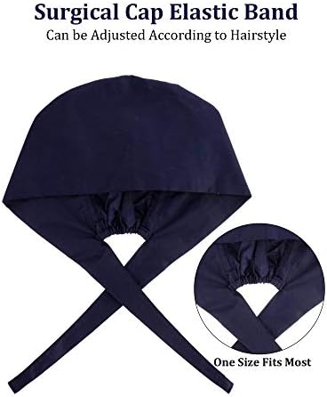 SATİNİOR 5 Parça Kabarık Kap Düğmeleri ile Unisex Ter Bandı Ayarlanabilir Kravat Geri Şapka
