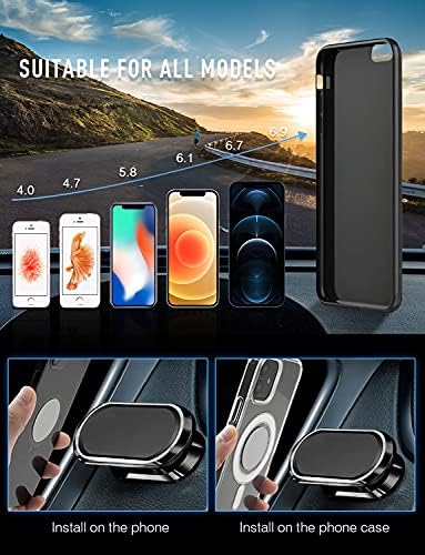 3-Pack Manyetik Telefon Dağı için Araba【Upgrade 8X Magnets】 Magnetic Cep telefonu Tutucu için Dashboard 360° Rotasyon Mıknatıs