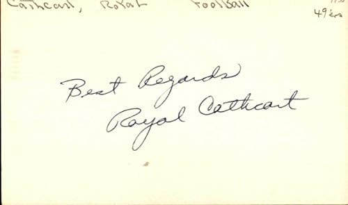 Royal Cathcart İmzalı İndeks Kartı 3x5 İmzalı 1950 49ers 62093-NFL Kesim İmzaları