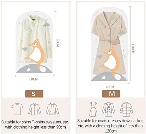 DİAOD Karikatür Baskı Giysi Tozluk Ev Saklama çantası Ceketler Derss Kapak Dolap Durumda Organizatör Asılı Giyim (Renk: B, Boyutu: