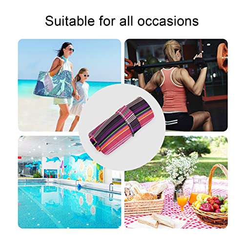 xigua 2 Paket ıslak kuru çanta Bez Bebek Bezi Su Geçirmez Mayolar saplı çanta Bileklik Seyahat Plaj Çantası, meksika Serape Battaniye