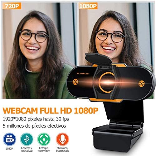 2021 SMJQ Yeni 2K Web Kamerası, 1080P Yükseltilmiş Gizlilik Kapaklı Bilgisayar için Full HD Web Kamerası, Mikrofonlu USB Web