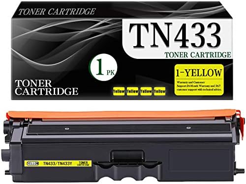 1-Pcs (Sarı) TN433 TN433Y Yüksek Verim Uyumlu Toner Kartuşu Değiştirme için Brother HL-L8260CDW L8360CDWT L9310CDW L9310CDWTT