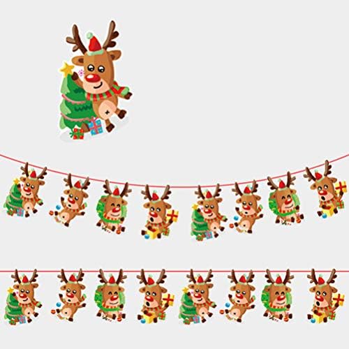 PRETYZOOM Noel Asılı Girdap Tavan Kolye Renkli Spiral Flamalar Asılı Geyik Kolye Girdaplar Noel Partisi Süslemeleri Düzeni Sahne